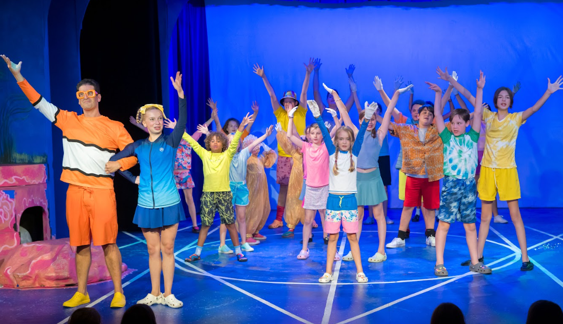 Actors performing in the Harwich Junior Theatre/Cape Cod Theatre Company's 2023 production of "Finding Nemo."